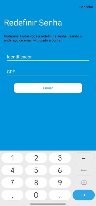 Campos de identificador da escola e CPF