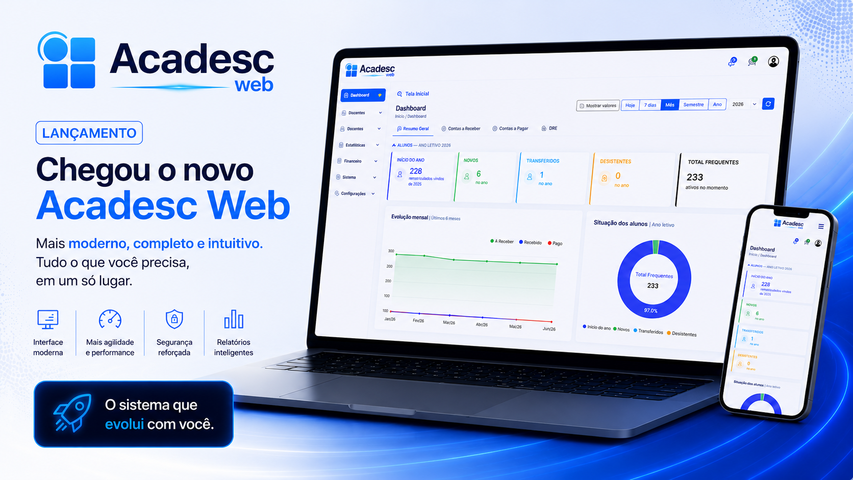Conheca o novo sistema Acadesc Web